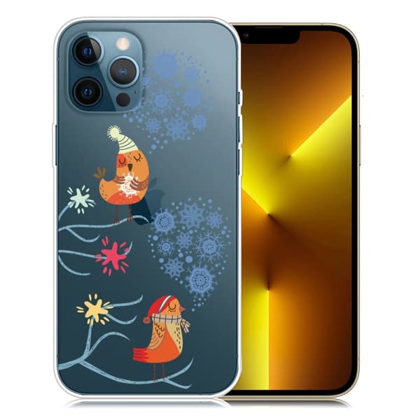 Julfodral till iPhone 13 Pro Max - Fåglar multifärg