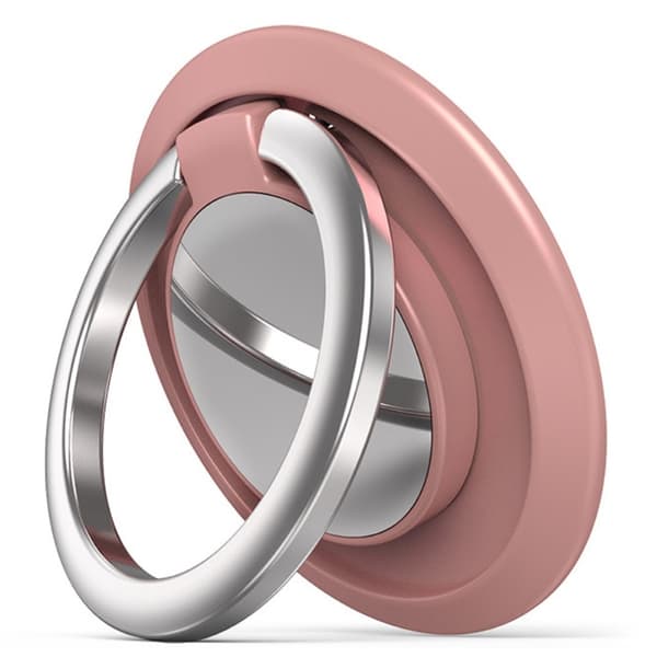 Universal magnetisk drejelig telefonringholder - Rødguld Pink