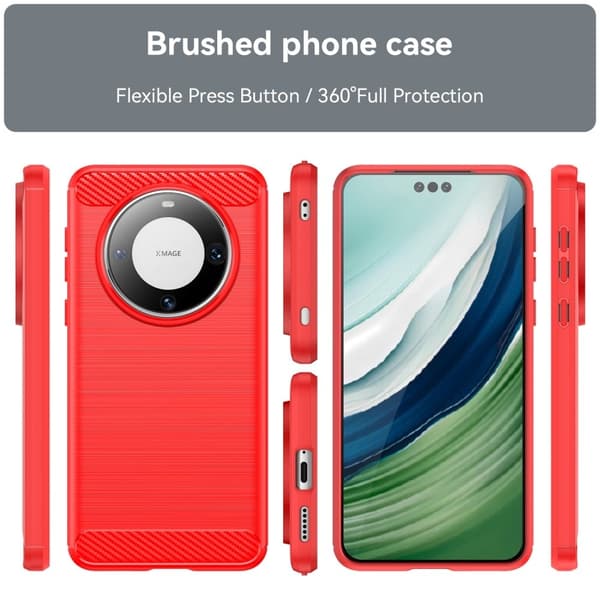 Carbon Flex Huawei Mate 60 Pro Plus skal - Röd Röd