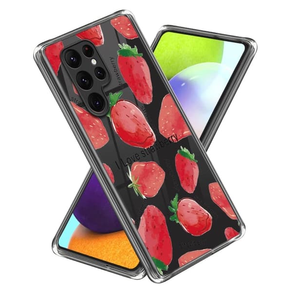 Deco Samsung Galaxy S24 Ultra cover - Jordbær Red