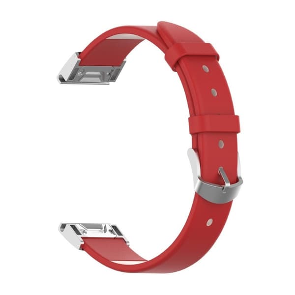 Garmin Fenix 5S aito nahkakellonauha - Punainen Red