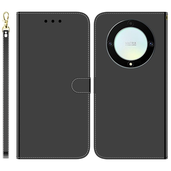 Mirror etui til Honor X40 / Honor X9a / Honor Magic5 Lite - Sort Black
