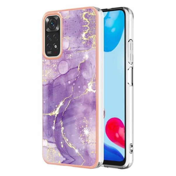 Marble design Xiaomi Redmi Note 11S / Xiaomi Redmi Note 11 kotelot - Violetti Marmori Sumu Purple