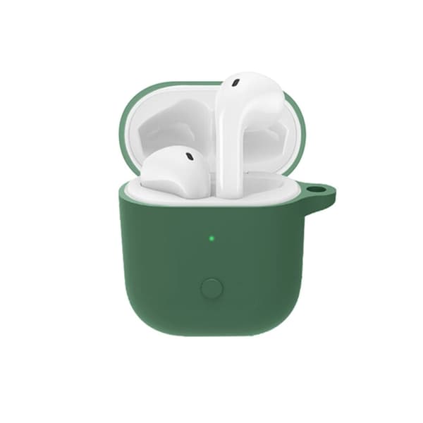 Realme Buds Air Neo silikoneetui med spænde - Sortliggrøn Green