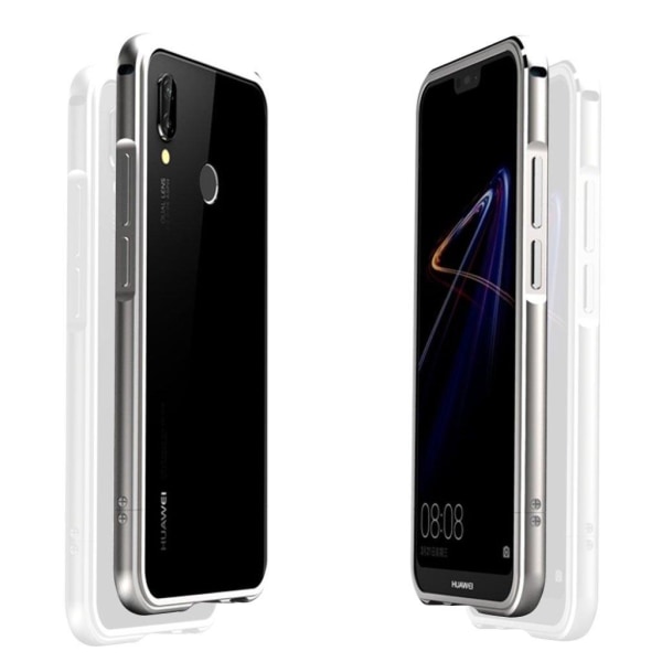 Huawei P20 Lite Alumiini Alloy Ruuvillinen Puhelimen Kehys Pusku Silver grey