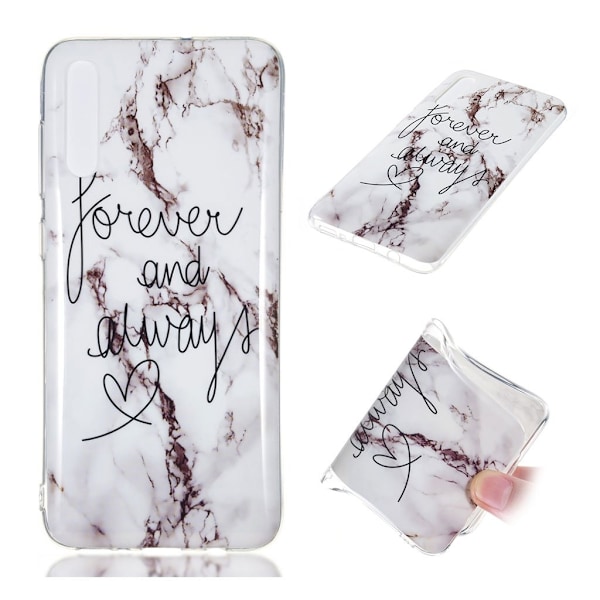 Samsung Galaxy A70 marmormønstret cover - stil F Multicolor