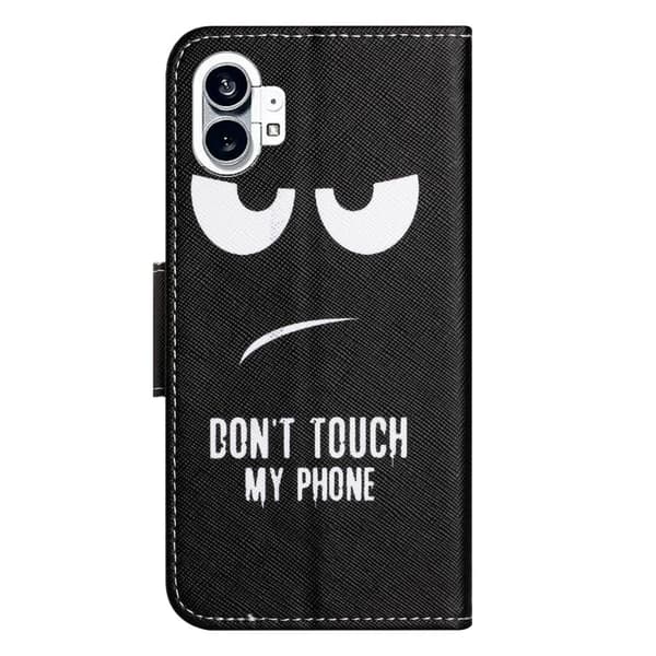Wonderland Nothing Phone (1) Flippetui - Don't Touch My Phone Black