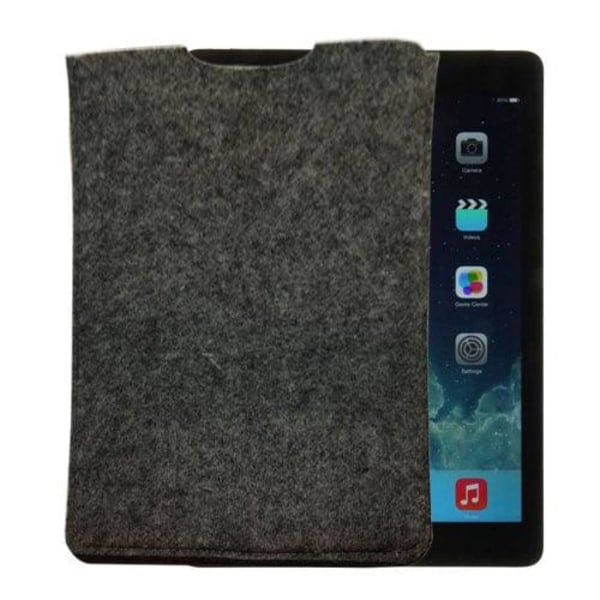 Unnamman (Mørkegrå) iPad 2/3/4/Air Filt Stofpose Silver grey