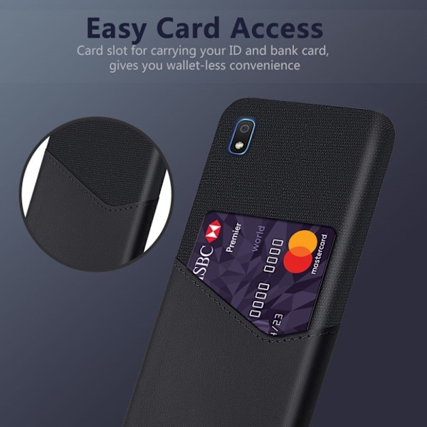 Bofink Samsung Galaxy A10 Card Kuoret - Musta Black