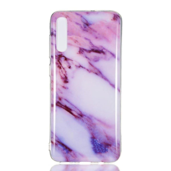 Samsung Galaxy A70 enkelt marmormønstret cover - stil L Purple