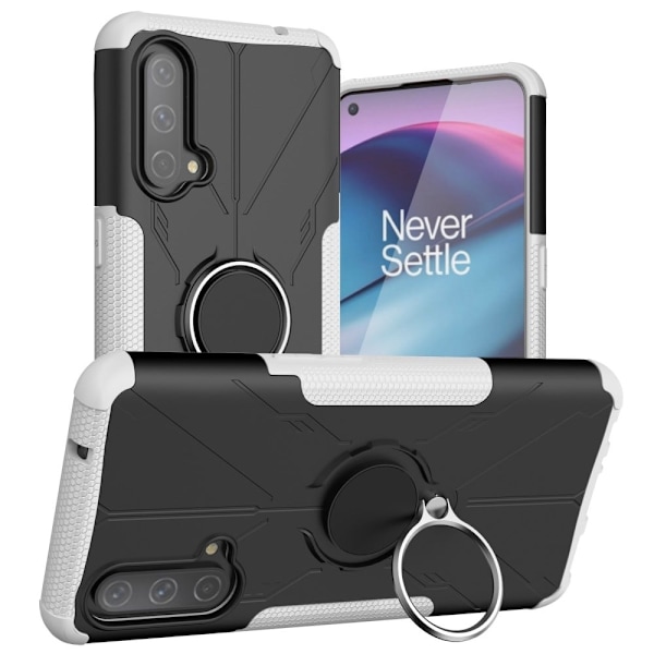 Kickstand-skydd med magnetiskt ark för OnePlus Nord CE 5G - Vit Vit