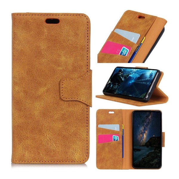 Sony Xperia 10 Plus vintage læder etui - Brun Brown