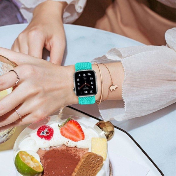 Apple Watch 42mm - 44mm nailonista valmistettu ranneke - Mintunvihreä Green