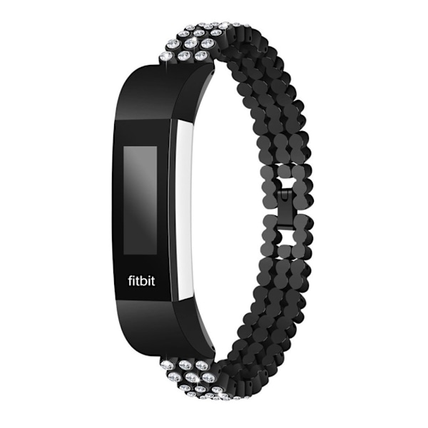 Fitbit Alta armbånd i funklende diamantlegering - Sort Black