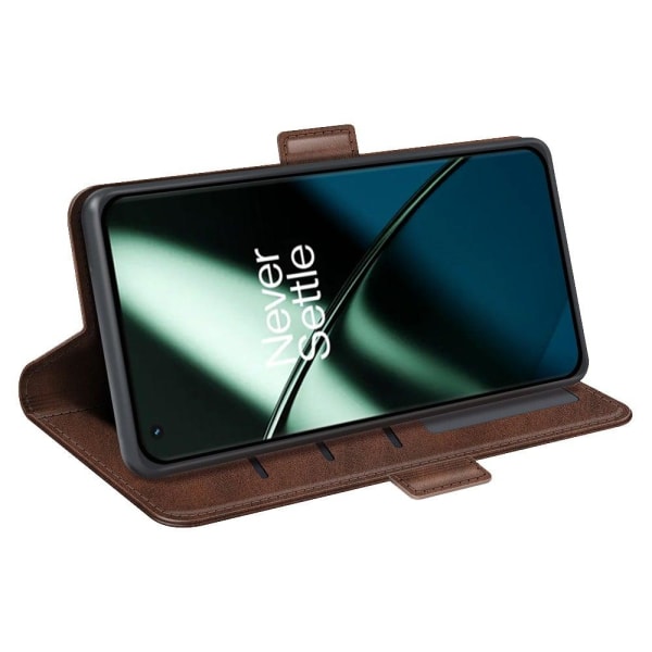 Plånboksfodral i Läder till OnePlus 11 - Brun Brun