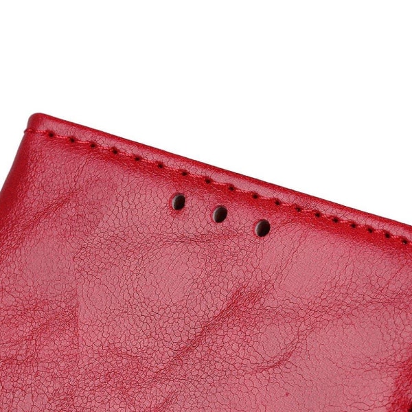 Neptune iPhone 11 leather kotelot - Punainen Red