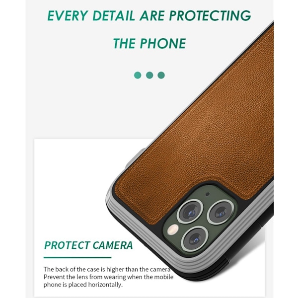 Raigor Inverse LUXURIOUS-suojus iPhone 11 Pro Maxille - Ruskea Brown