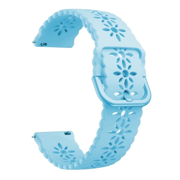20mm Universal plum blossom silikone urrem - Babyblå Blue