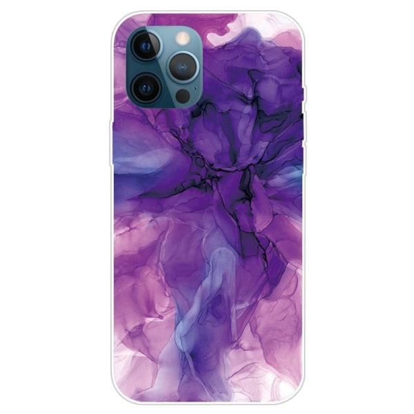 Marmormotiv iPhone 14 Pro Max skal - Drömsk Lila Marmor multifärg