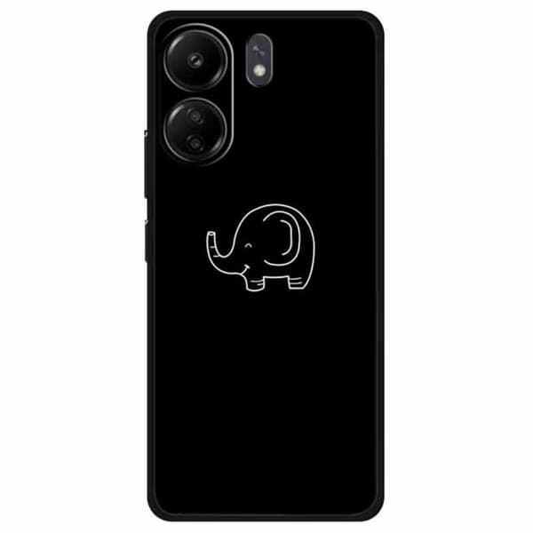 Imagine Xiaomi Redmi 13C / Xiaomi Poco C65 deksel - Liten Elefant Black