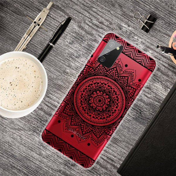 Deco Samsung Galaxy A02s Etui - Mandala Blomst Black