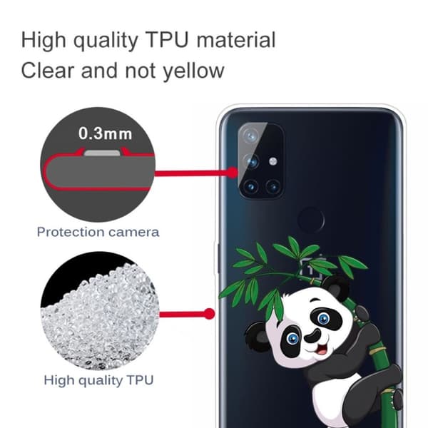 Deco OnePlus Nord N100 etui - Panda and Bamboo White