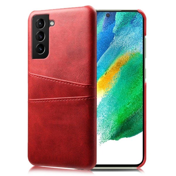 Dual Card Suojakotelo Samsung Galaxy S21 FE - Punainen Red