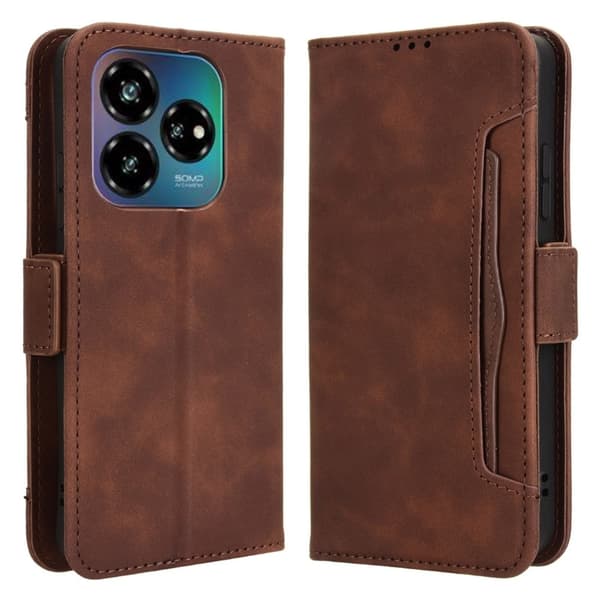 Modernt ZTE Blade V60 Design fodral med plånbok - Brun Brun