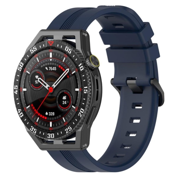 22 mm universal klockarmband i texturerat silikon - Marinblå Blå