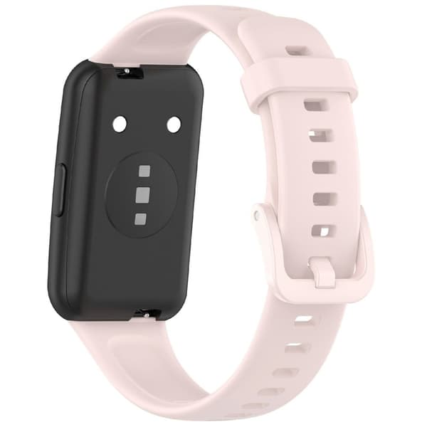 Huawei Band 7 Silicone Watch Band Solid Color Replacement Strap - Navy Blue Pink