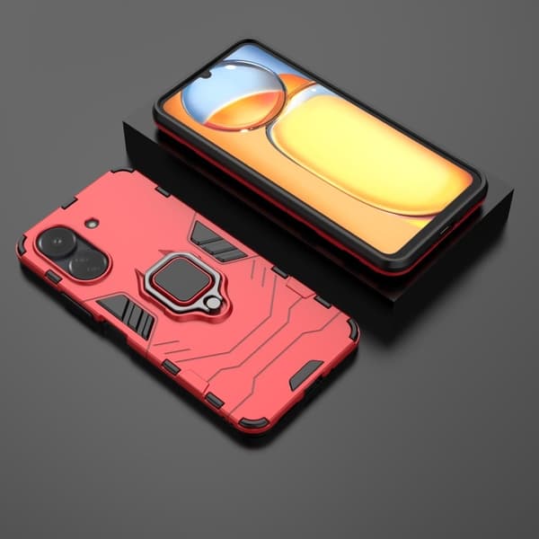 Støtsikkert Xiaomi Redmi 13C / Xiaomi Poco C65 Panther-telefonetui - Rød Red