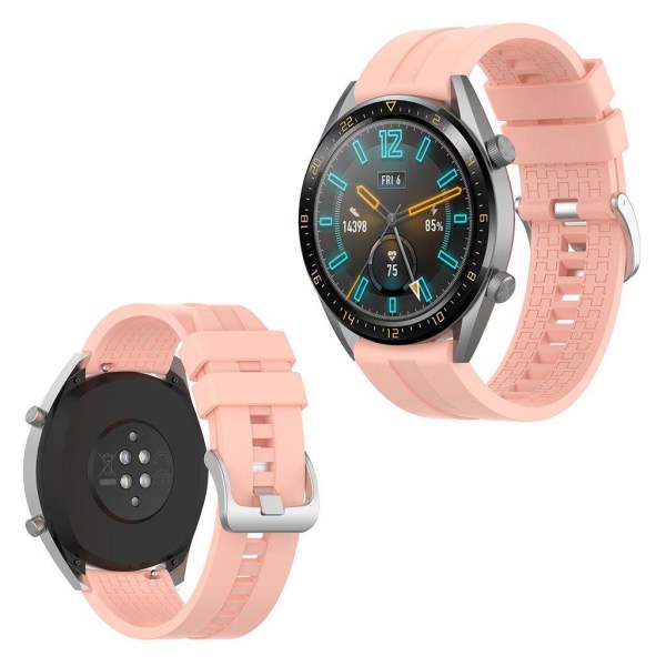 Huawei Watch GT durable silicone watch band - Pink Rosa