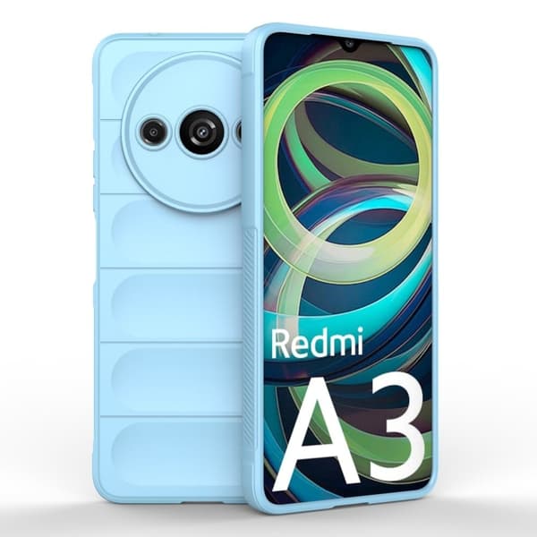 Mjukt greppformat Xiaomi Redmi A3 skal - Baby Blå Blå