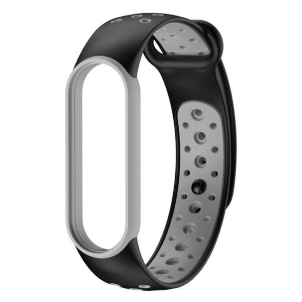 Xiaomi Mi Band 5 bi-color silicone watch band - Black / Grey Black