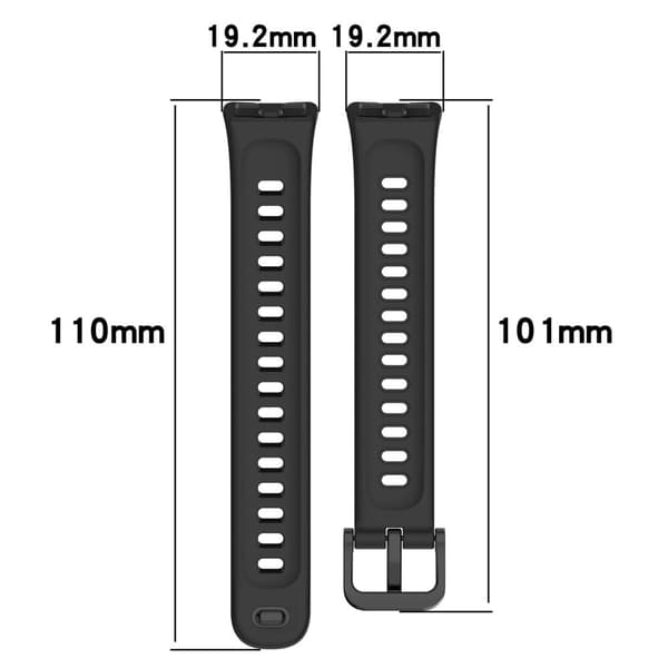 Huawei Band 10 Udskiftning af urrem Blød silikone blank armbånd - Grå Silver grey