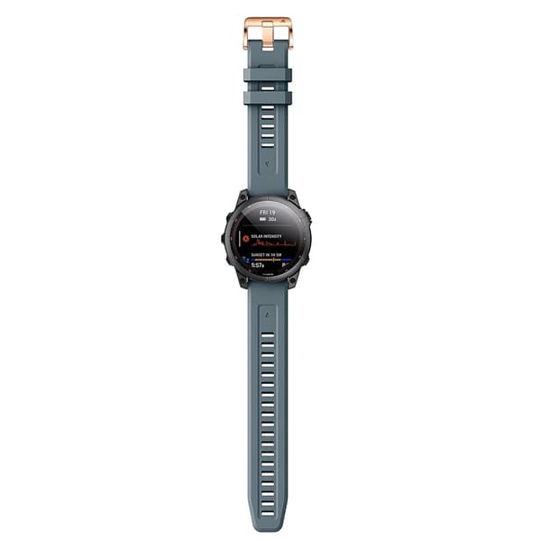 Klockarmband i silikon för Garmin Fenix 7S - Marinblå Blå