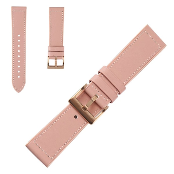 hållbar läder klockarmband för Samsung Watch device - rosa Rosa