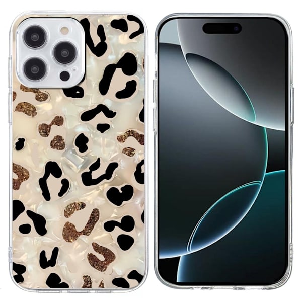 Vibe iPhone 16 Pro skal - Leopardtryck Brun
