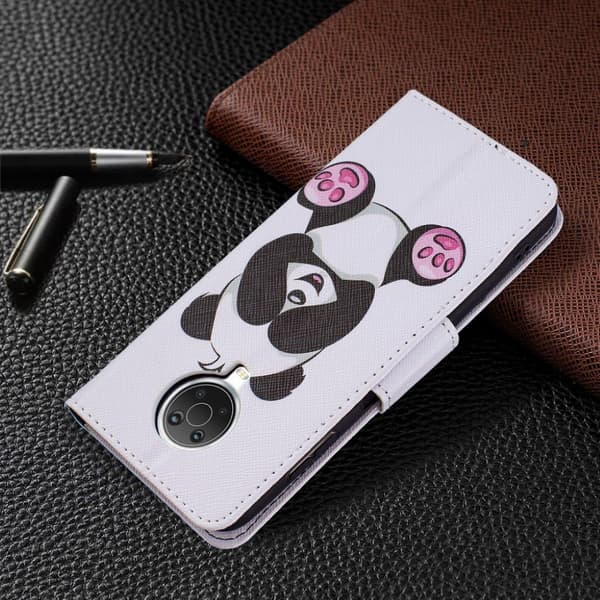 Wonderland Nokia G20 Flippetui - Søt Panda White