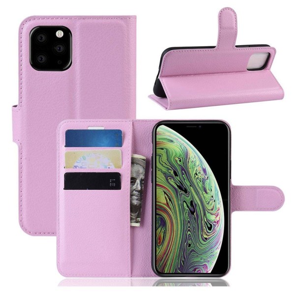 Alpha iPhone 11 Pro læder flip etui - Pink Pink