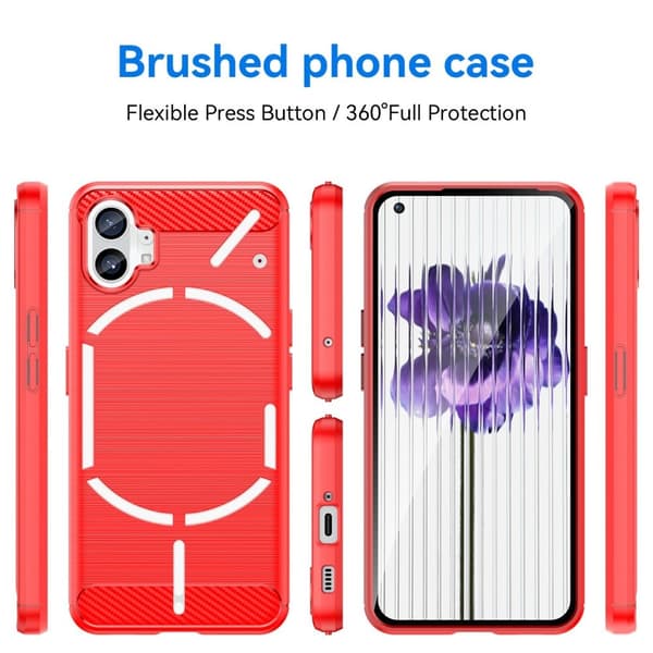 Carbon Flex Nothing Phone (1) deksel - Rød Red