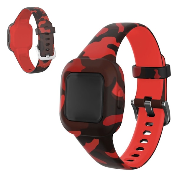 Garmin Vivofit Jr 3 mønster i silikone-urrem - Camouflage Rød Red