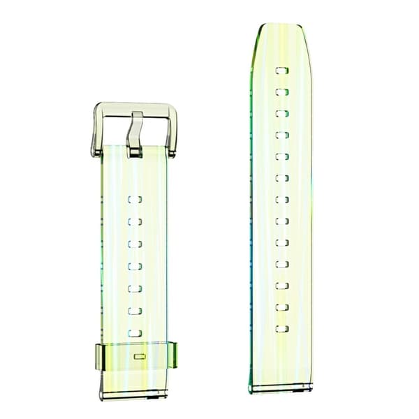 22 mm universal gennemsigtig urrem - Gennemsigtig Grøn Green