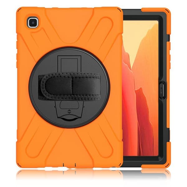 Silikoni combo kotelo hihnalla Samsung Galaxy Tab A7 10.4 (2020) - Oranssi Orange