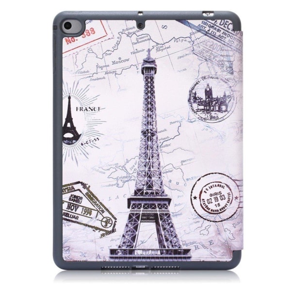 iPad Mini (2019) tri-fold pattern leather case - Eiffel Tower Multicolor