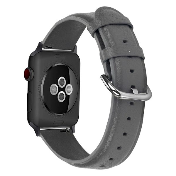 Apple Watch (41mm) nahkainen kellonhihna - Harmaa Silver grey