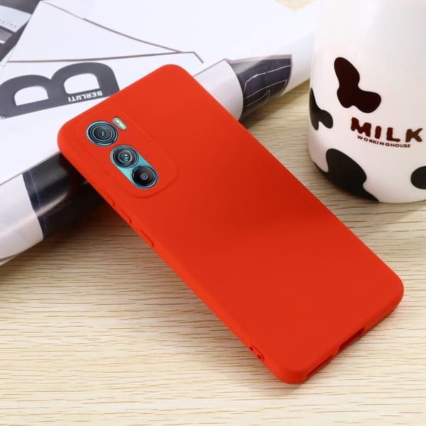 Matt flytende silikondeksel for Motorola Edge 30 - Rød Red