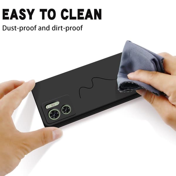 Matt flytende silikondeksel for Motorola Edge 40 - Svart Black