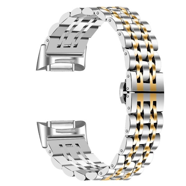 Fitbit Charge 5 7 klockarmband i rostfritt stål med pärlor - Skarvning I Guld Silvergrå