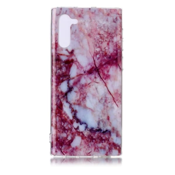 Marble Samsung Galaxy Note 10 cover - fuchsia steg marmor Pink